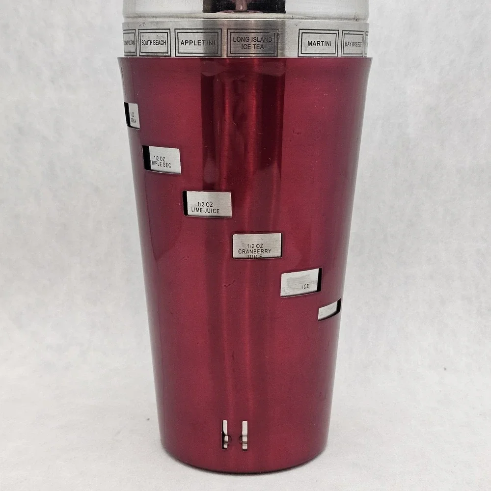 Barware Collection  Stainless Steel 15 Recipe Dial-a-Drink Cocktail Shaker